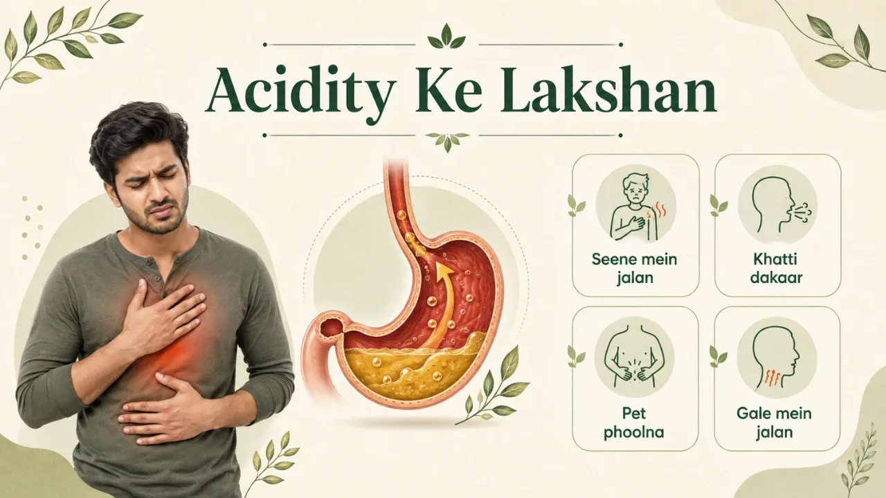 acidity ke lakshan