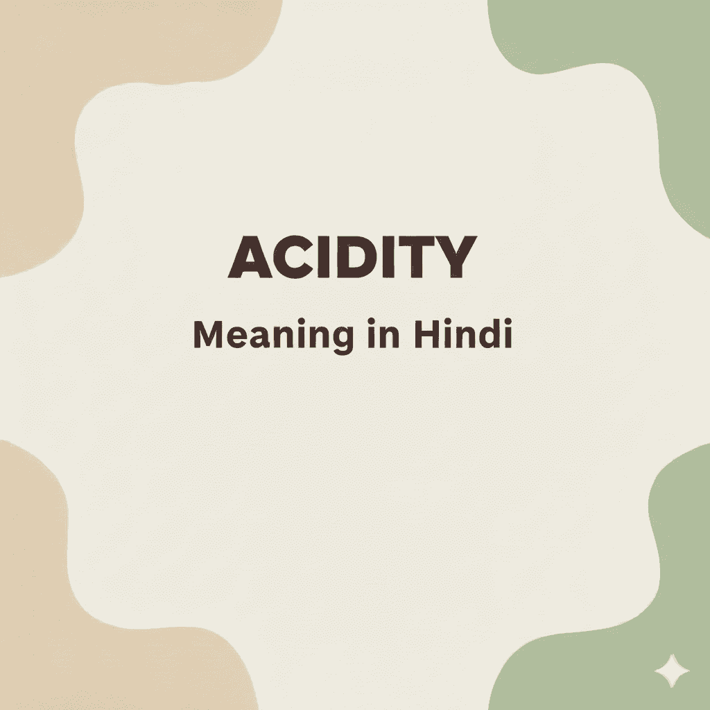 Acidity Meaning in Hindi
