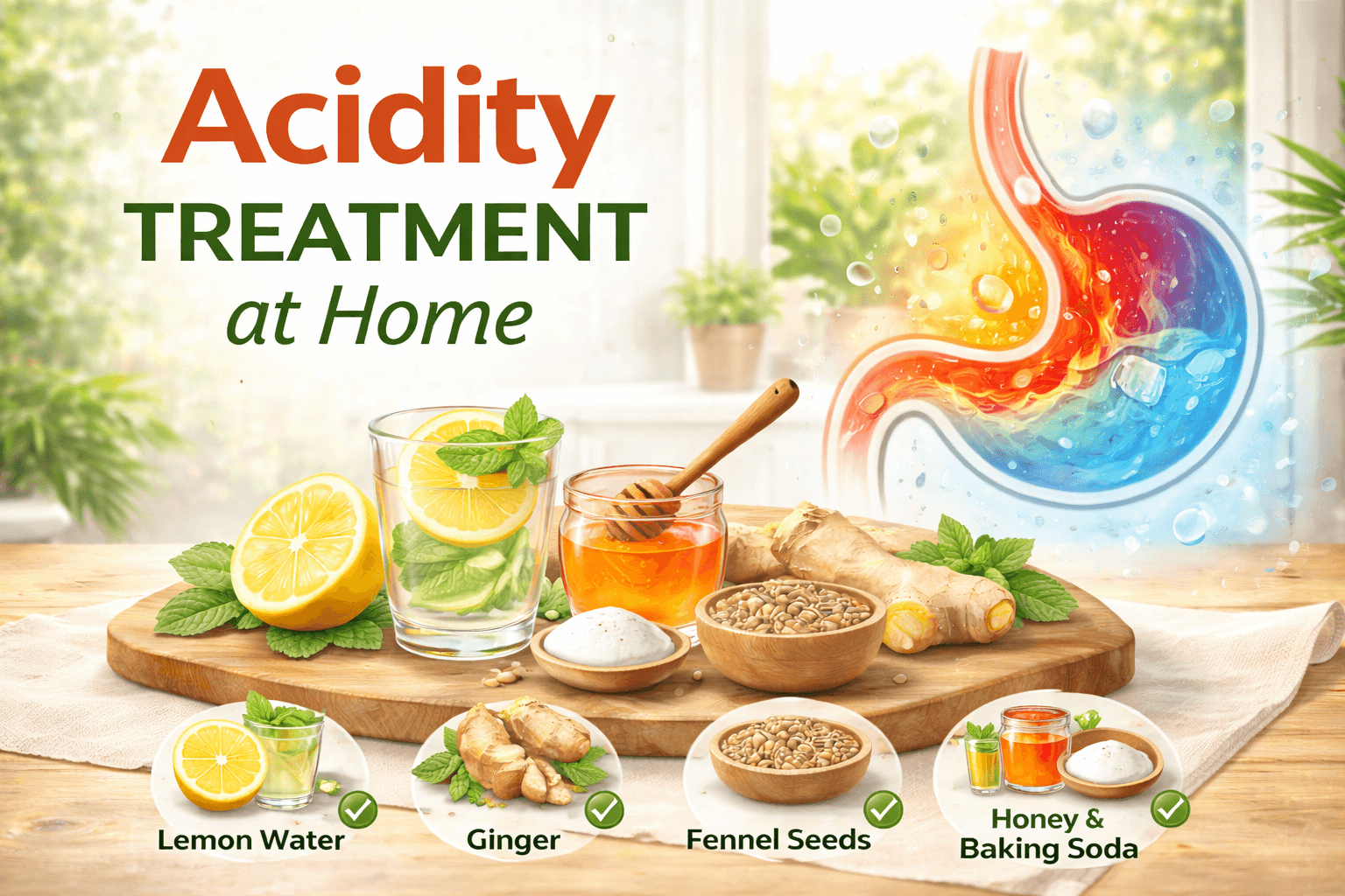 Acidity Treatment at Home in Hindi: एसिडिटी से तुरंत राहत पाने के आसान घरेलू उपाय