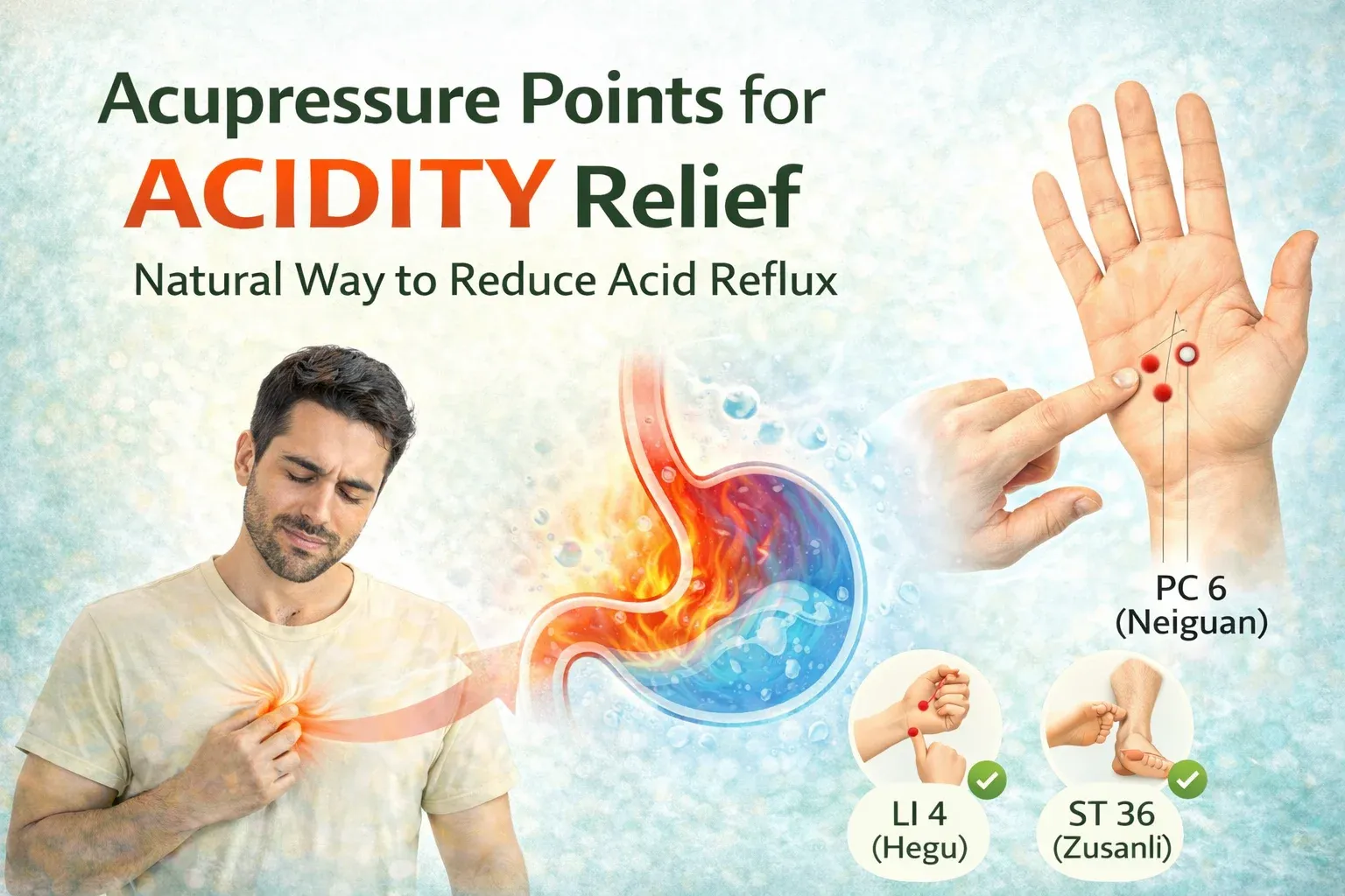 acupressure points for acidity