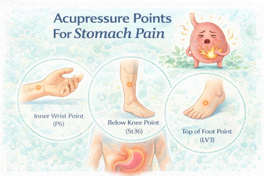 acupressure points for stomach pain