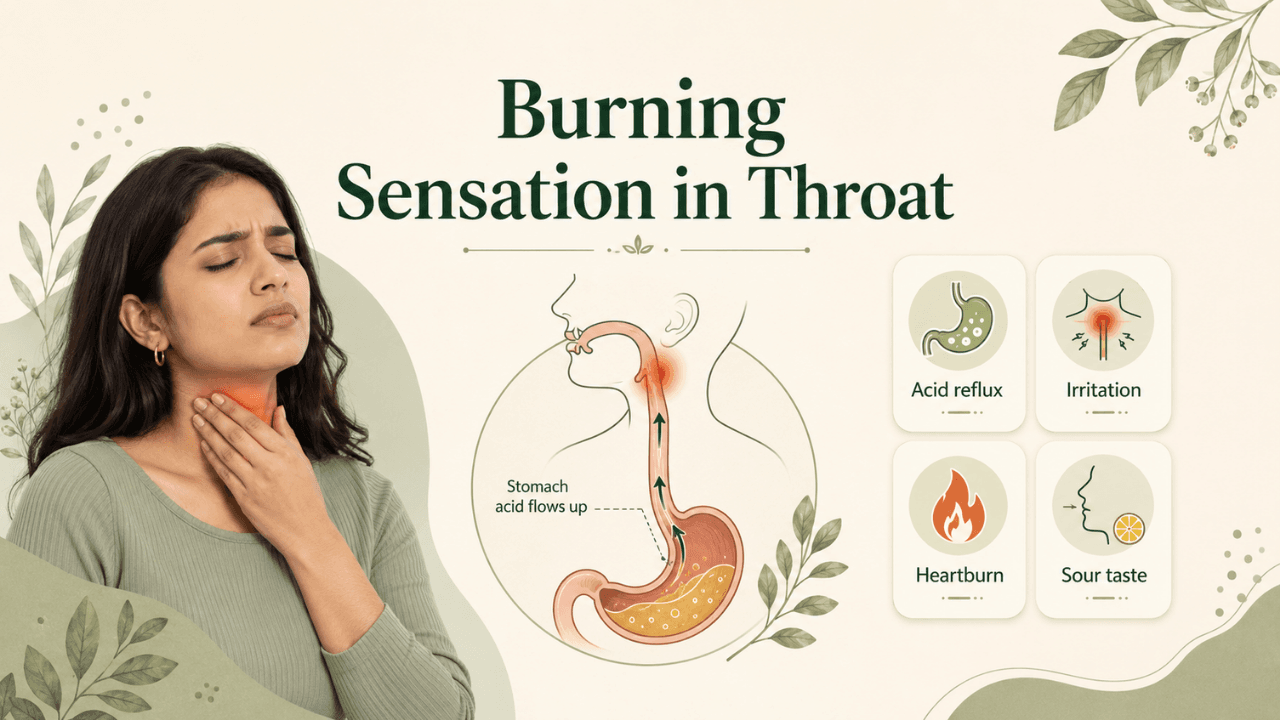 Burning Sensation in Throat: Causes, Acid Reflux Link and Relief