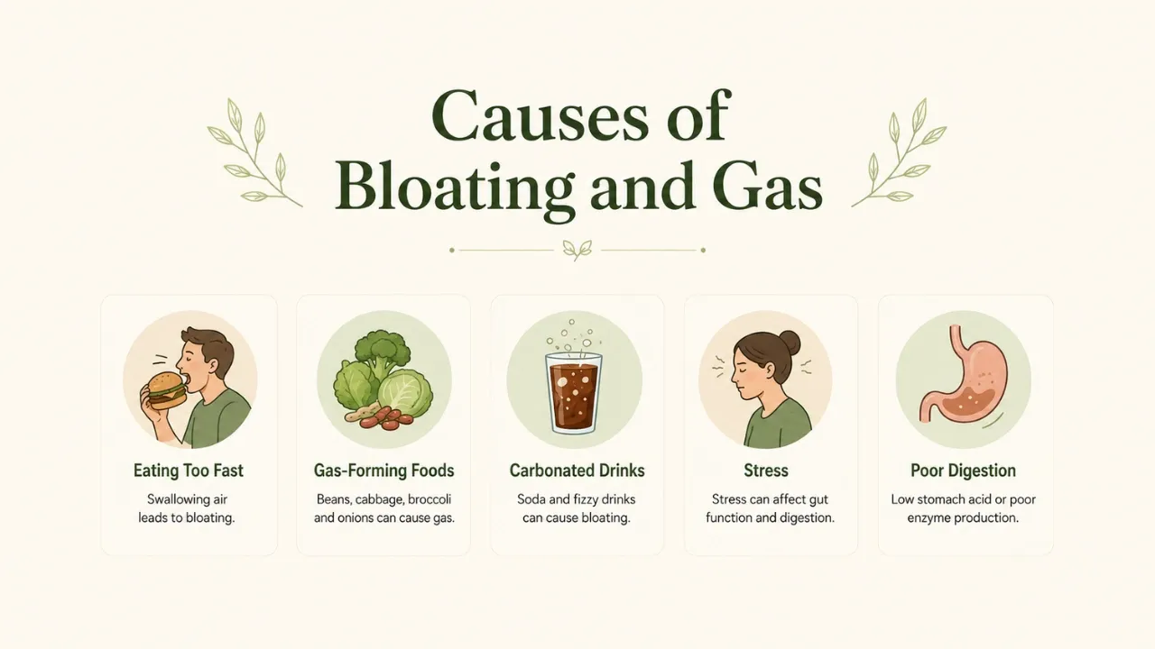 Causes of Gas and Bloating