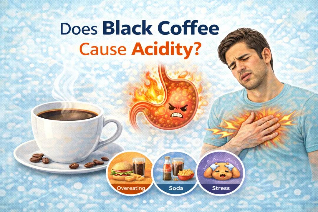 Does black coffee cause acidity