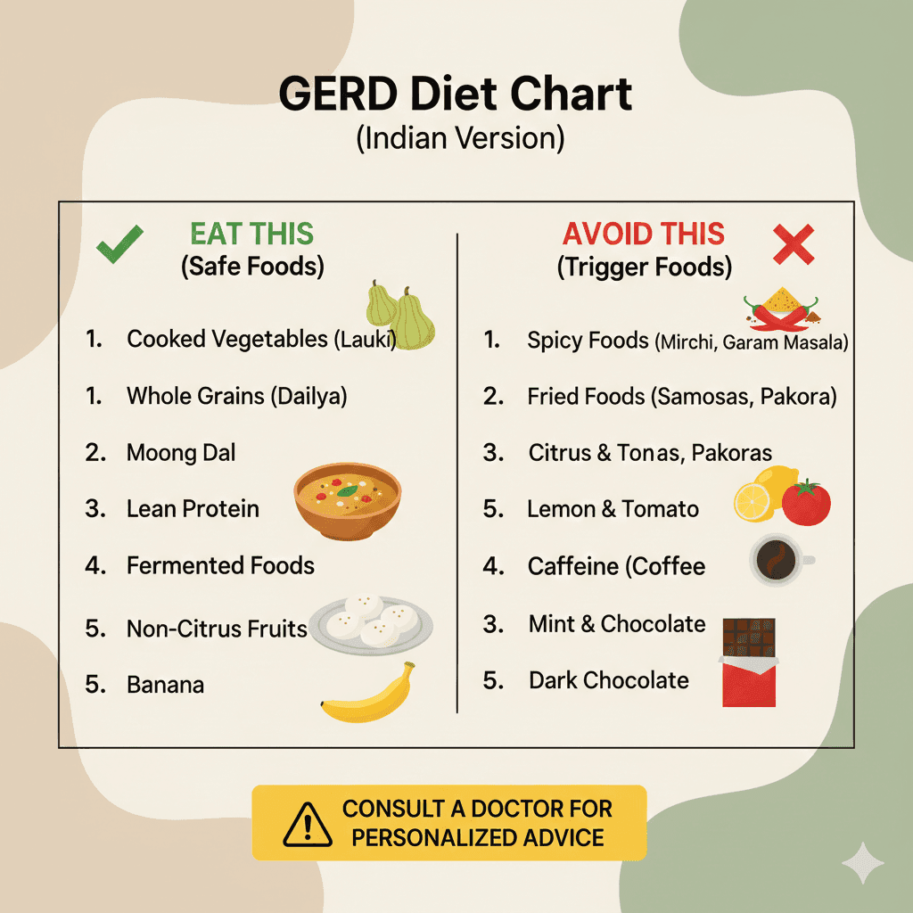 GERD Diet Chart India