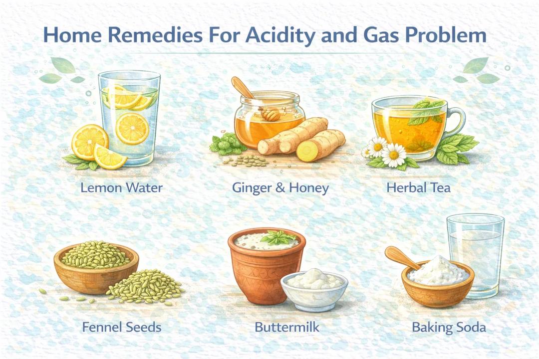 home remedies for acidity and gas problem