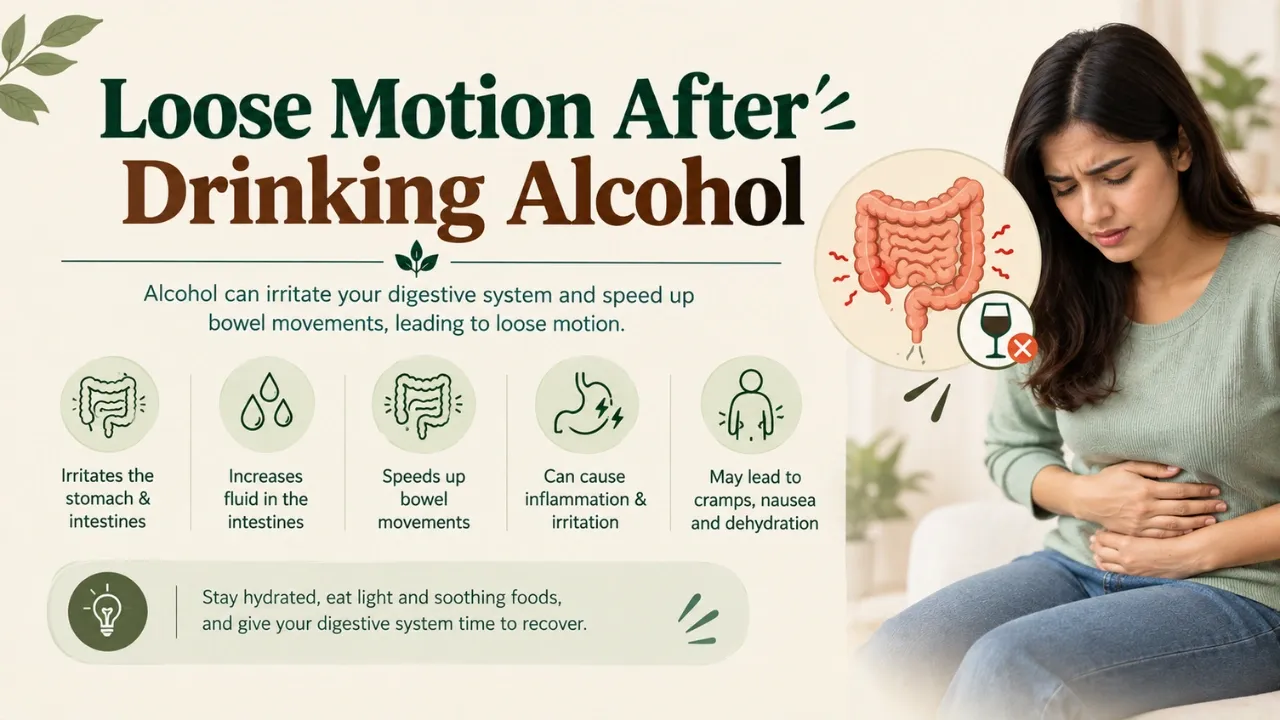 loose motion after drinking alcohol