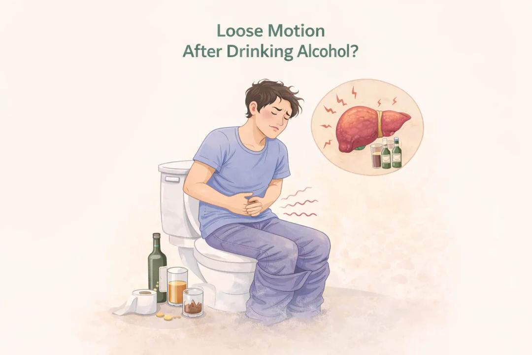 loose motion after drinking alcohol