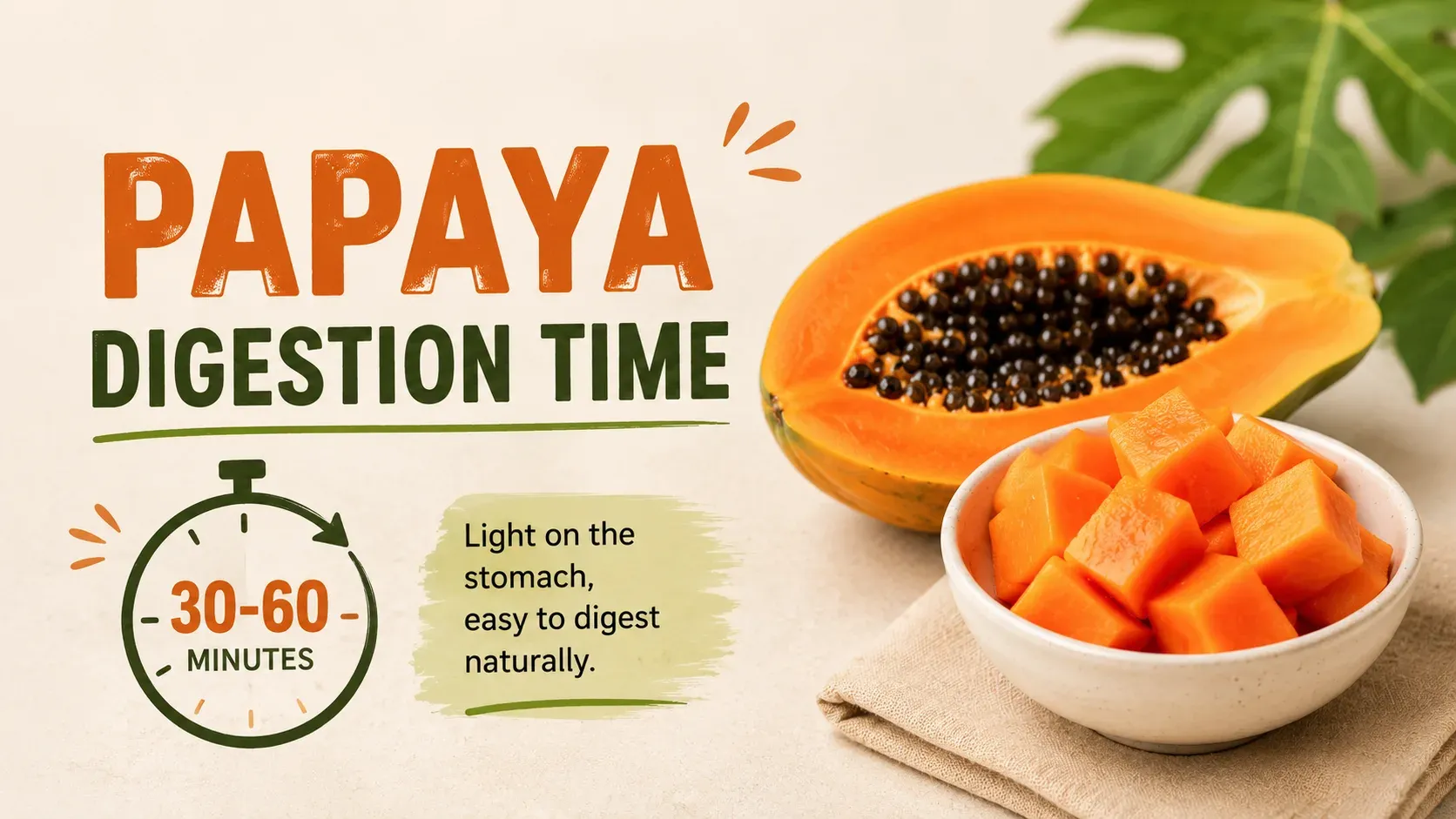 papaya digestion time
