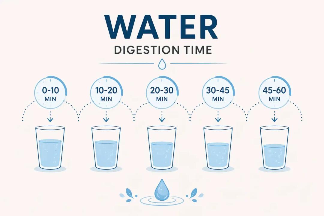 water digestion time