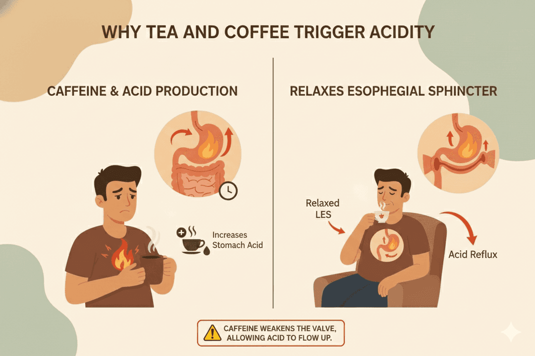 Why Tea and Coffee Trigger Acidity