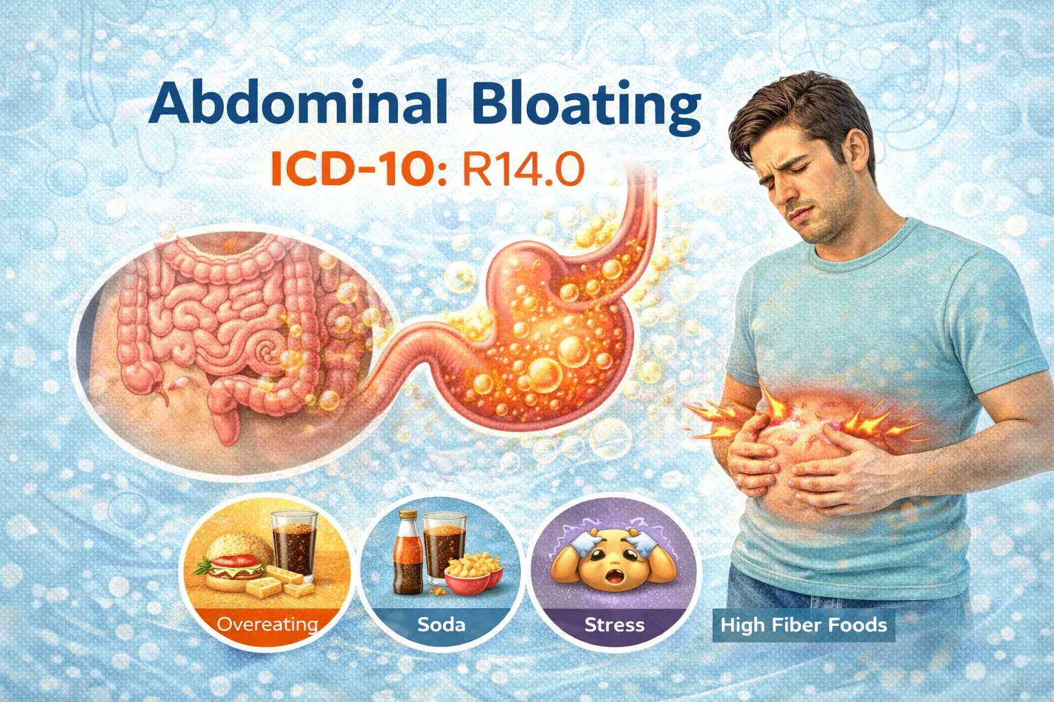 Abdominal Bloating ICD-10 Code: R14.0, R14.1 & R14.3 Guide
