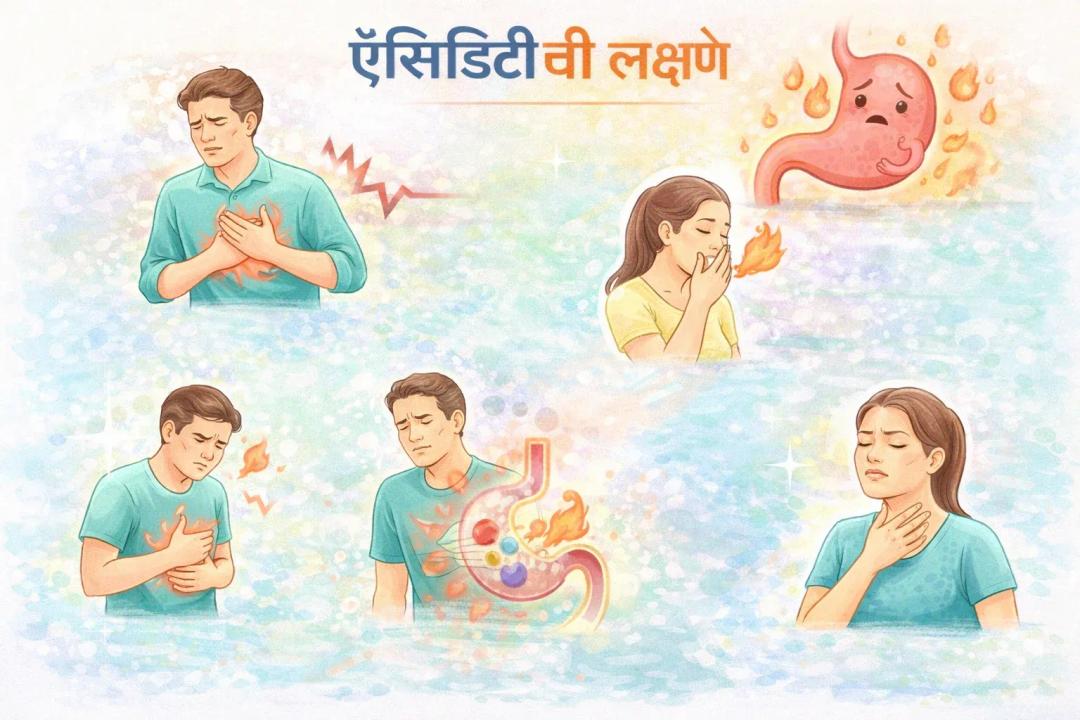 acidity symptoms in marathi
