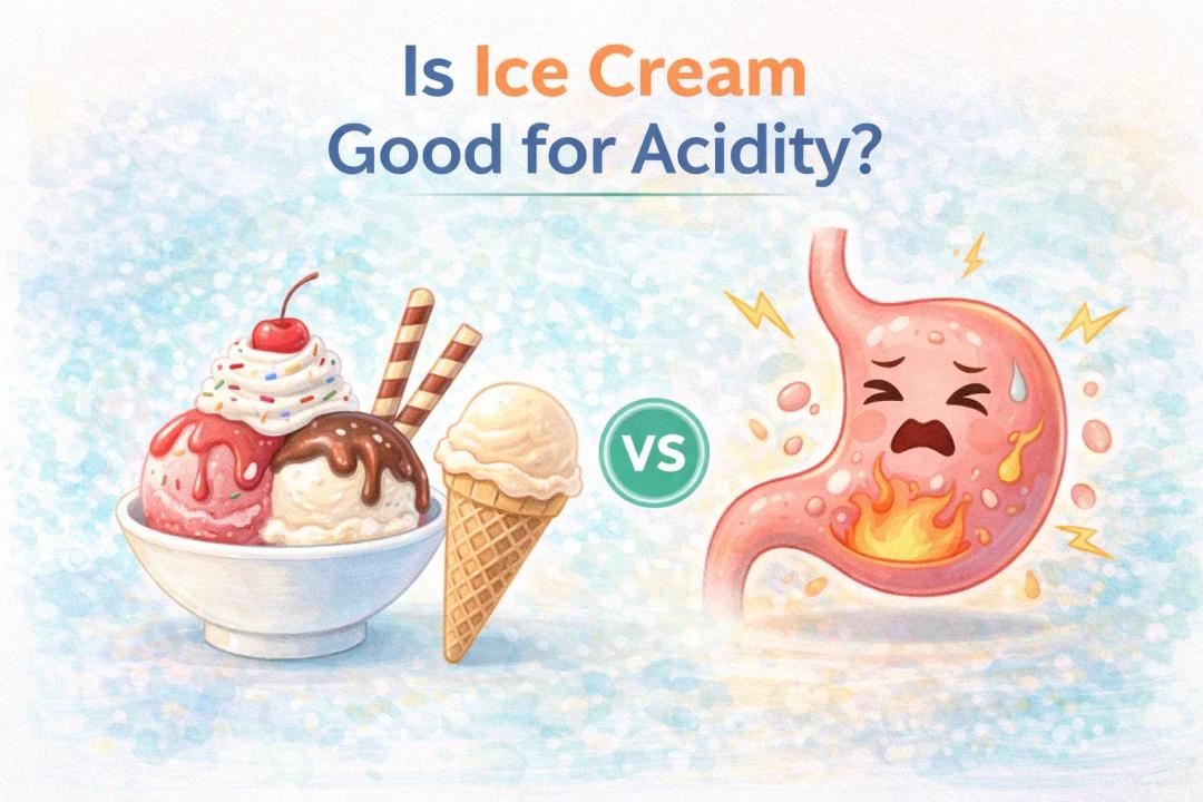 Is ice cream good for acidity
