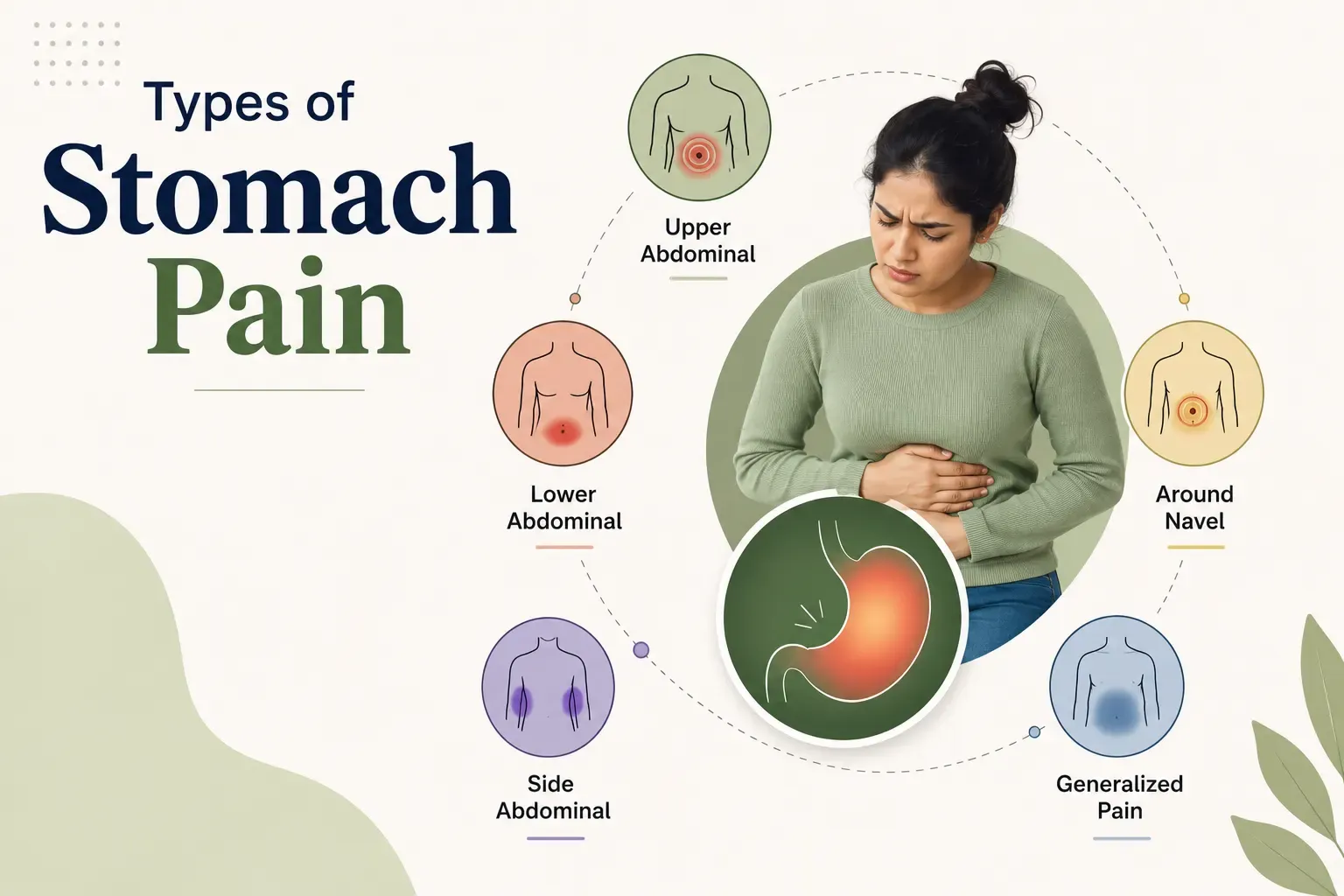 types of stomach pain